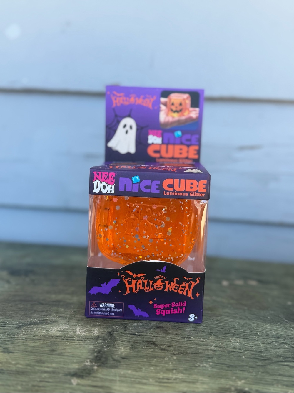 Orange Luminous Glitter Cube - Halloween Edition NeeDoh